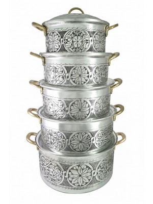 5'li Kuşkana Oyma İşleme Pirinç Sap Beyaz 5'li Kuşkana Oyma İşleme Pirinç Sap Beyaz